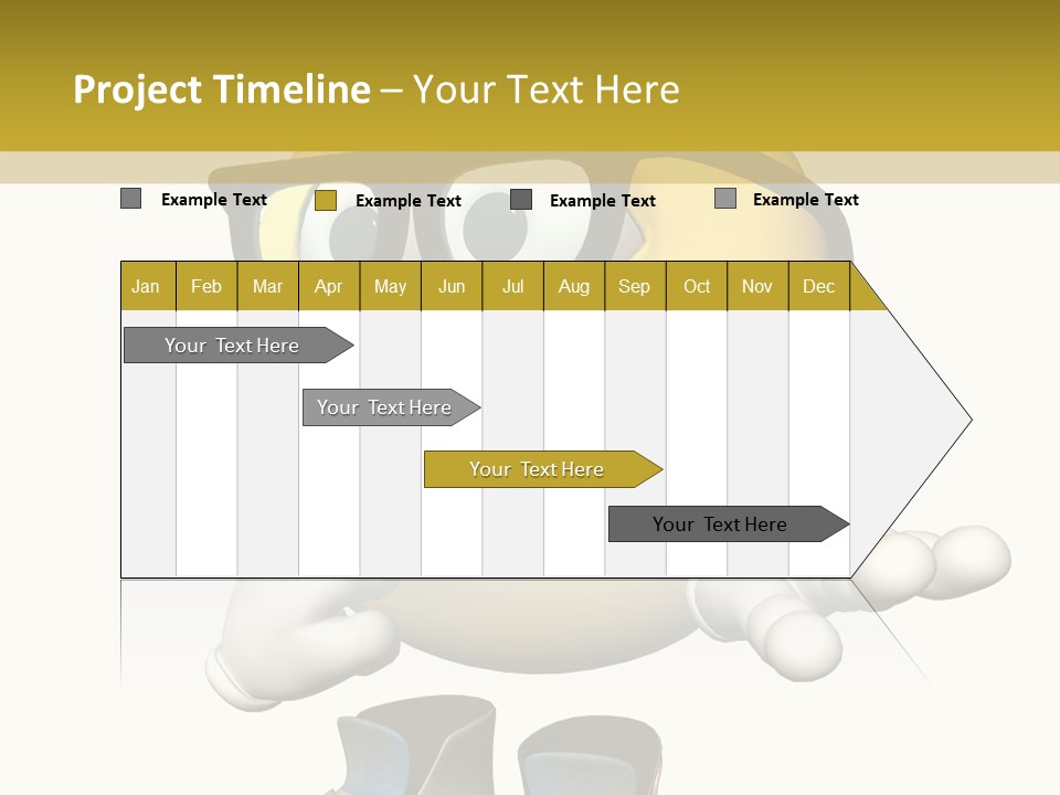 Illustration Over White Of An Emoticon Guy Looking Confused. PowerPoint Template