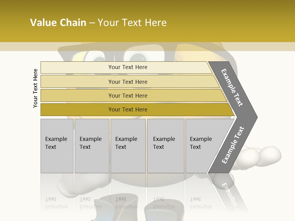 Illustration Over White Of An Emoticon Guy Looking Confused. PowerPoint Template