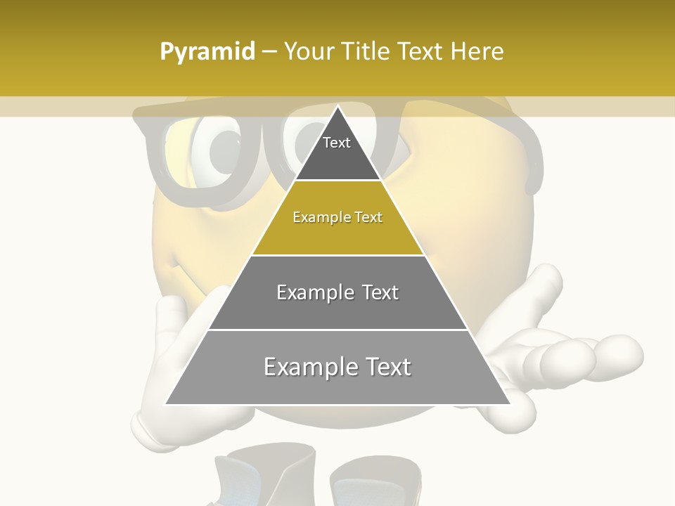 Illustration Over White Of An Emoticon Guy Looking Confused. PowerPoint Template