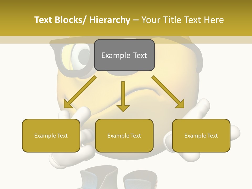 Illustration Over White Of An Emoticon Guy Looking Confused. PowerPoint Template