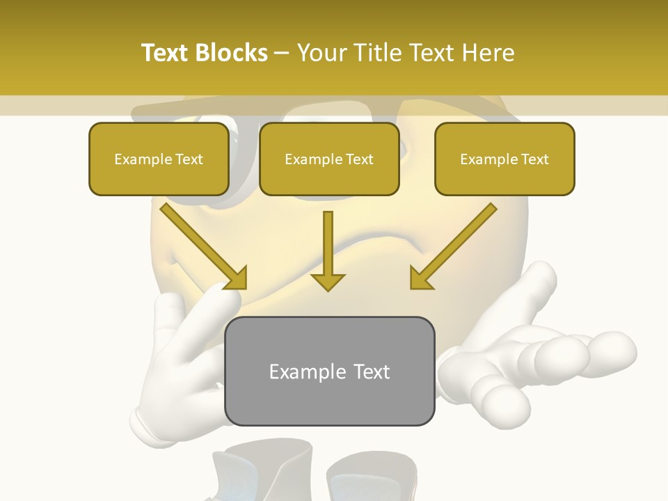 Illustration Over White Of An Emoticon Guy Looking Confused. PowerPoint Template