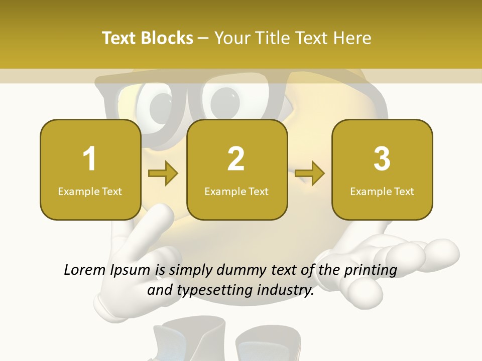 Illustration Over White Of An Emoticon Guy Looking Confused. PowerPoint Template