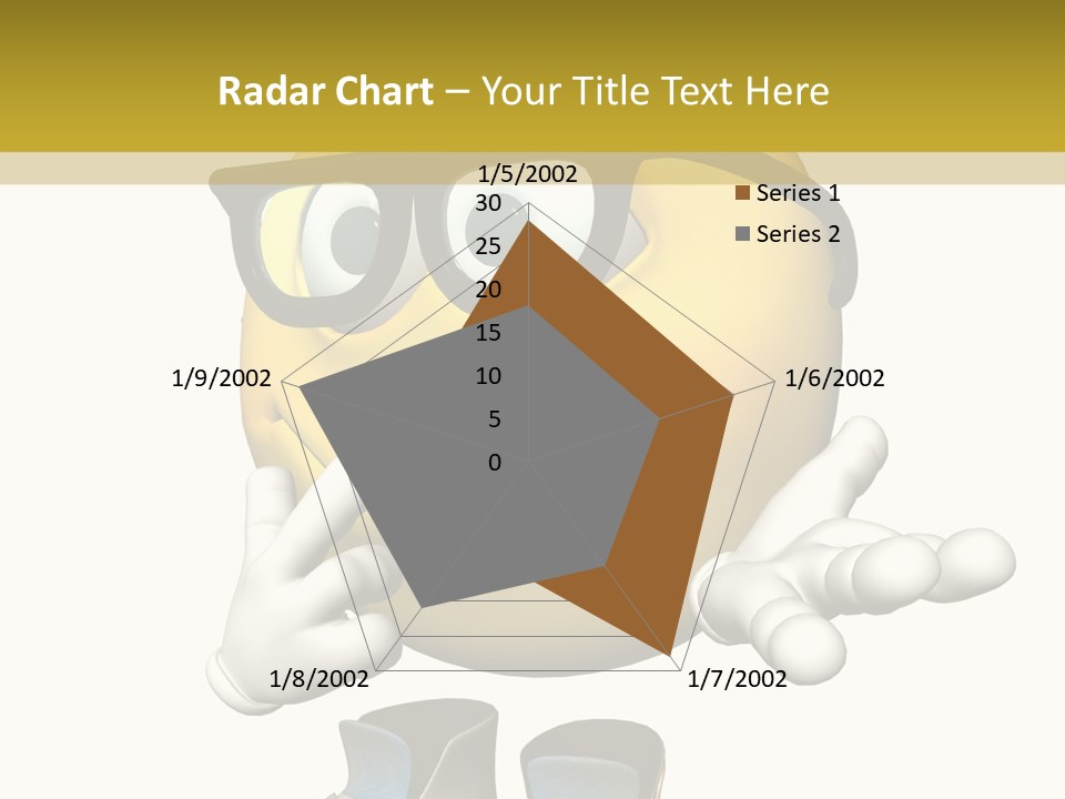 Illustration Over White Of An Emoticon Guy Looking Confused. PowerPoint Template