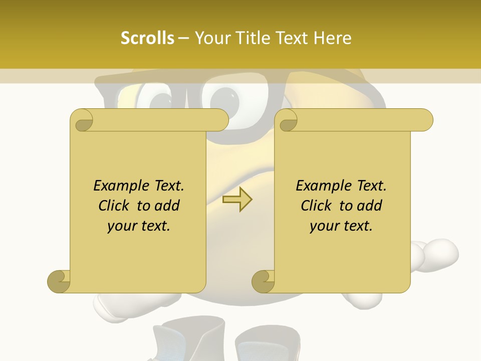 Illustration Over White Of An Emoticon Guy Looking Confused. PowerPoint Template
