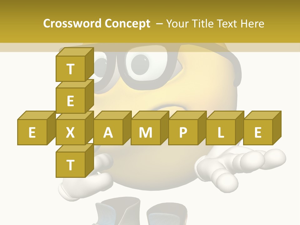 Illustration Over White Of An Emoticon Guy Looking Confused. PowerPoint Template