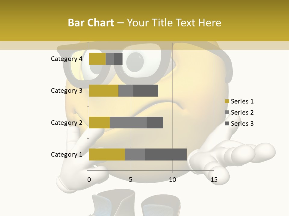 Illustration Over White Of An Emoticon Guy Looking Confused. PowerPoint Template