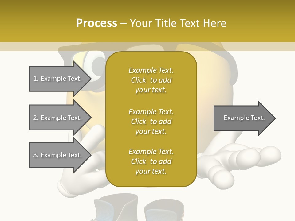 Illustration Over White Of An Emoticon Guy Looking Confused. PowerPoint Template