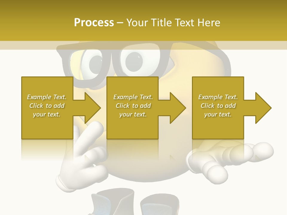 Illustration Over White Of An Emoticon Guy Looking Confused. PowerPoint Template