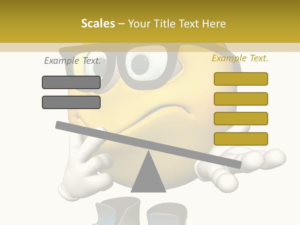 Illustration Over White Of An Emoticon Guy Looking Confused. PowerPoint Template