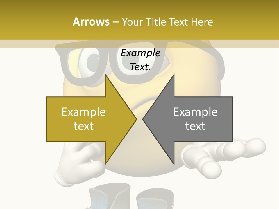 Illustration Over White Of An Emoticon Guy Looking Confused. PowerPoint Template