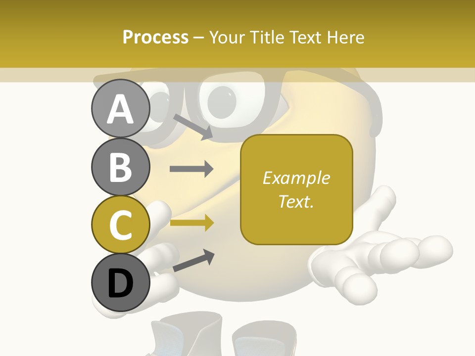 Illustration Over White Of An Emoticon Guy Looking Confused. PowerPoint Template
