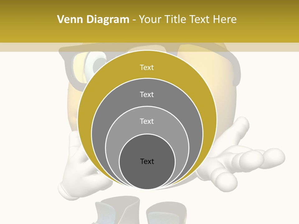 Illustration Over White Of An Emoticon Guy Looking Confused. PowerPoint Template
