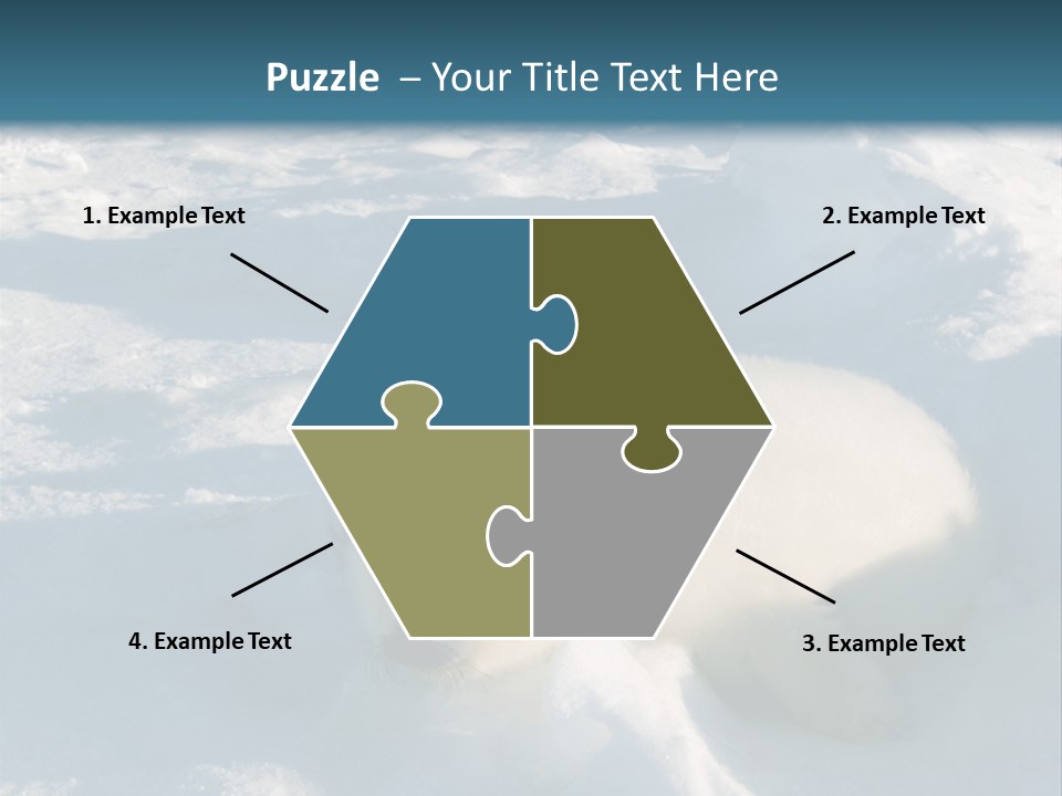 Baby Harp Seal Pup Enjoys Sun On Ice Floe In North Atlantic PowerPoint Template