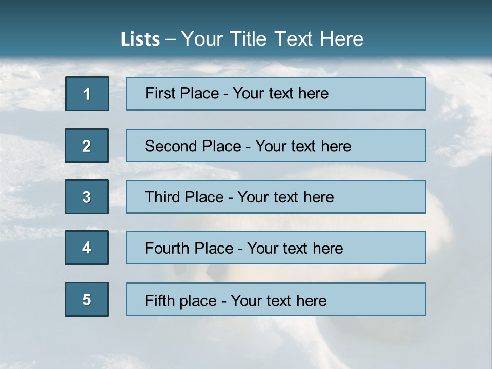Baby Harp Seal Pup Enjoys Sun On Ice Floe In North Atlantic PowerPoint Template