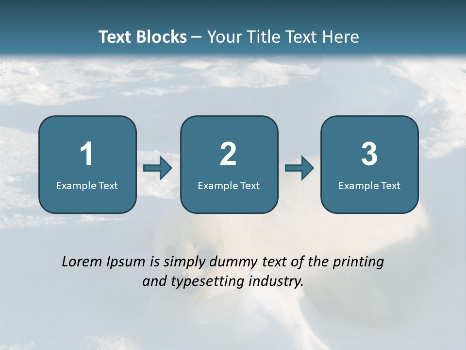 Baby Harp Seal Pup Enjoys Sun On Ice Floe In North Atlantic PowerPoint Template
