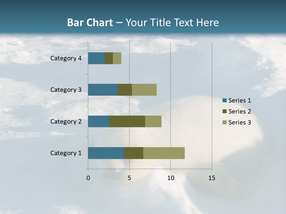 Baby Harp Seal Pup Enjoys Sun On Ice Floe In North Atlantic PowerPoint Template