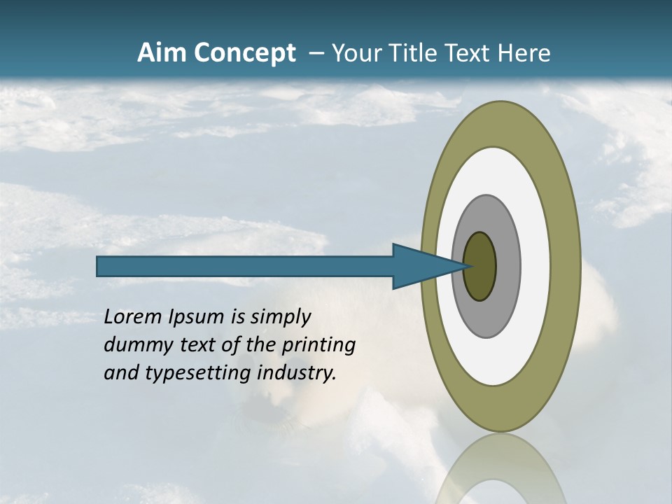 Baby Harp Seal Pup Enjoys Sun On Ice Floe In North Atlantic PowerPoint Template