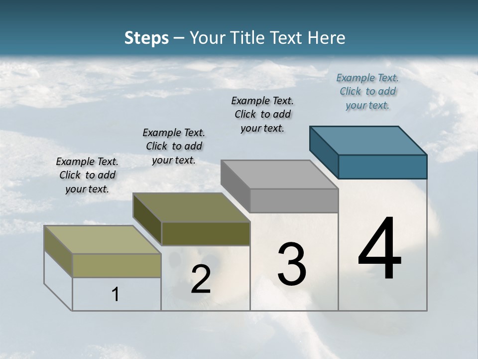 Baby Harp Seal Pup Enjoys Sun On Ice Floe In North Atlantic PowerPoint Template