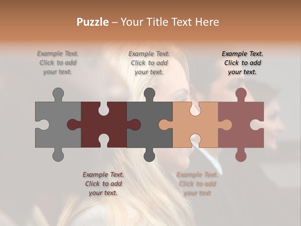 Business Team Sitting In A Meeting At Work PowerPoint Template