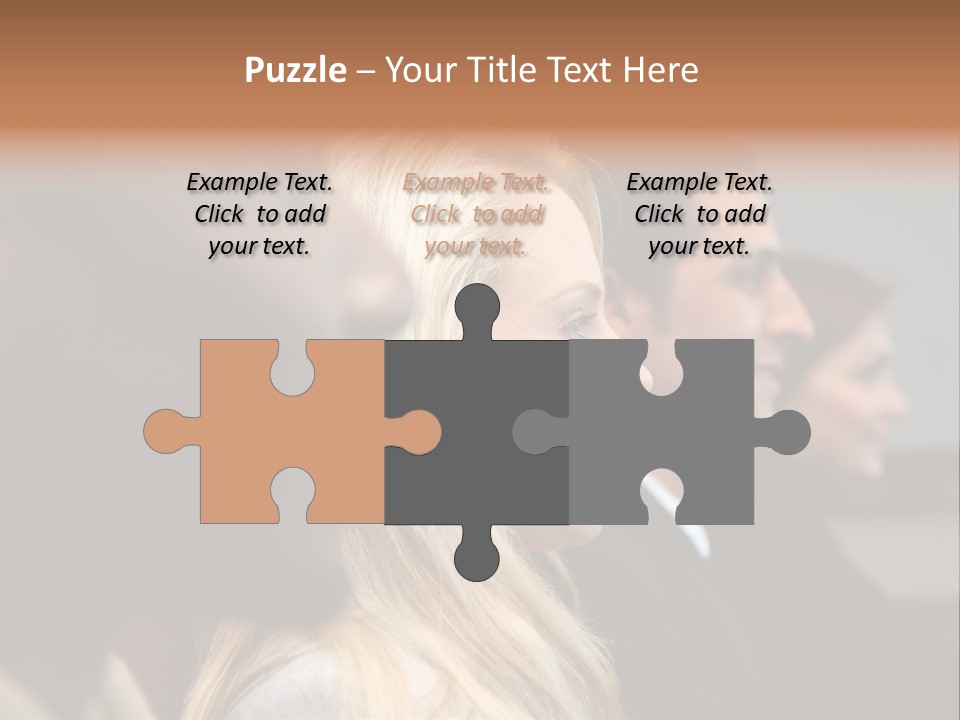 Business Team Sitting In A Meeting At Work PowerPoint Template