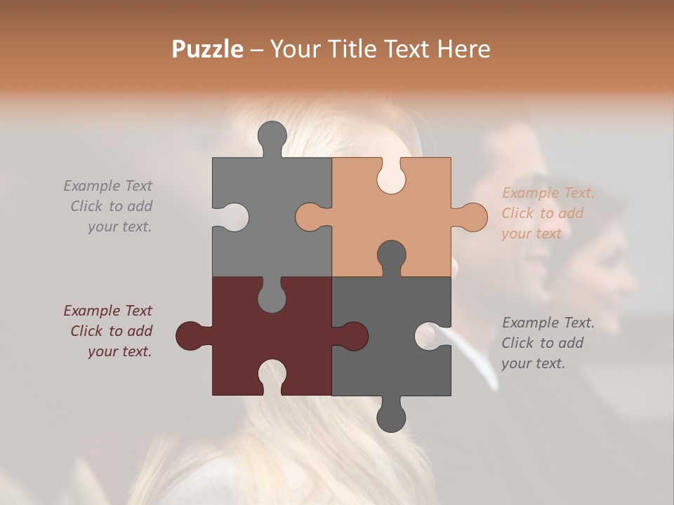 Business Team Sitting In A Meeting At Work PowerPoint Template