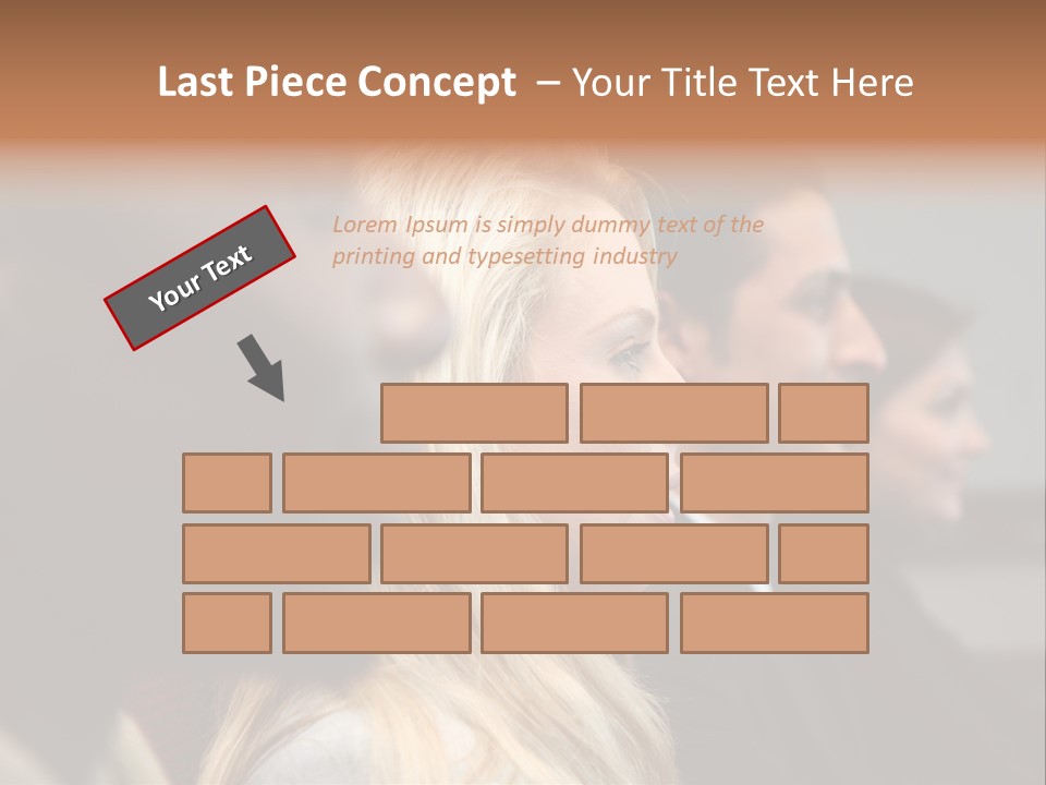 Business Team Sitting In A Meeting At Work PowerPoint Template