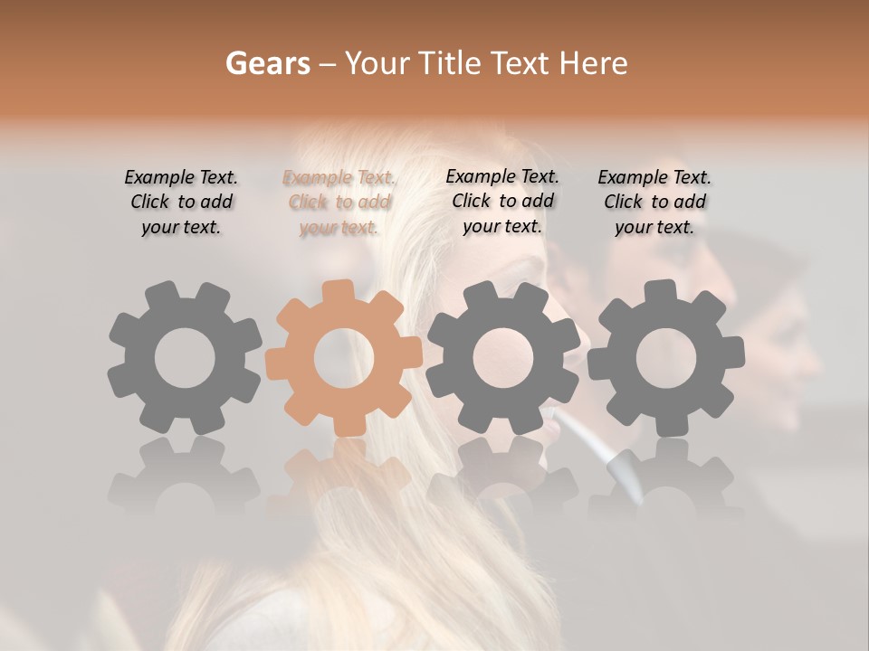 Business Team Sitting In A Meeting At Work PowerPoint Template