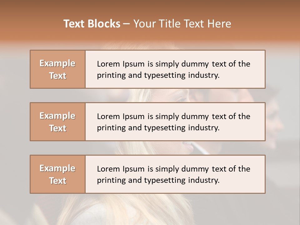 Business Team Sitting In A Meeting At Work PowerPoint Template