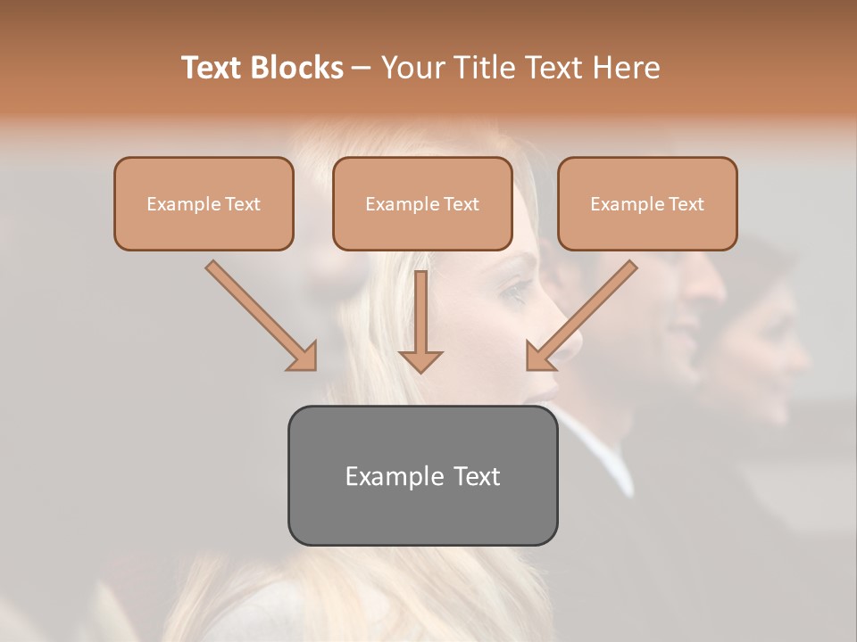 Business Team Sitting In A Meeting At Work PowerPoint Template