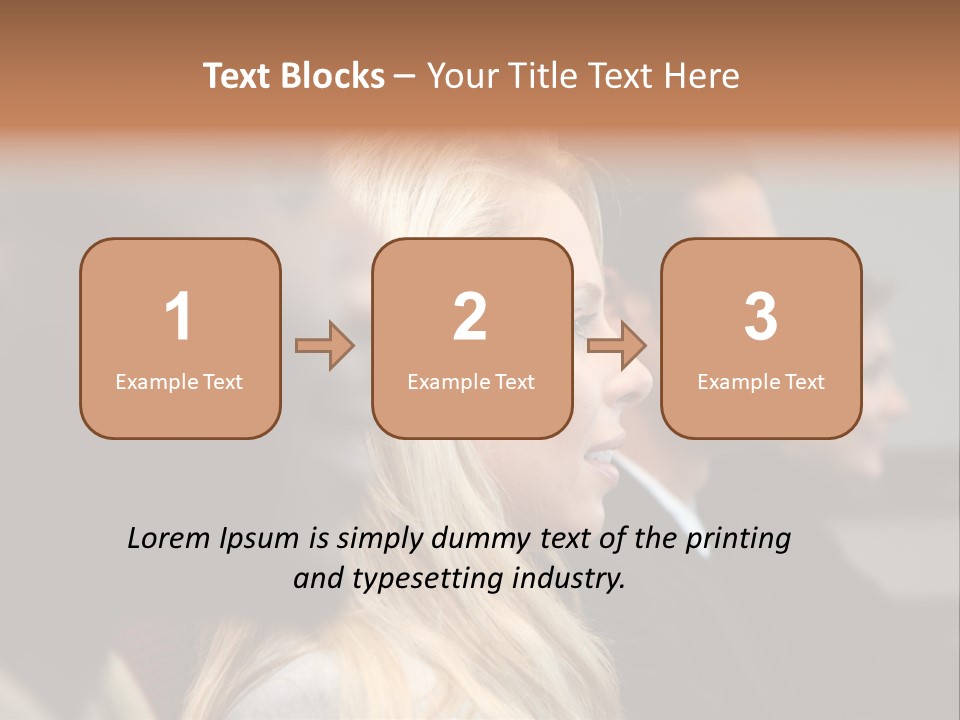 Business Team Sitting In A Meeting At Work PowerPoint Template