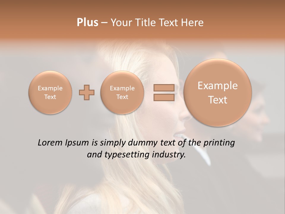 Business Team Sitting In A Meeting At Work PowerPoint Template