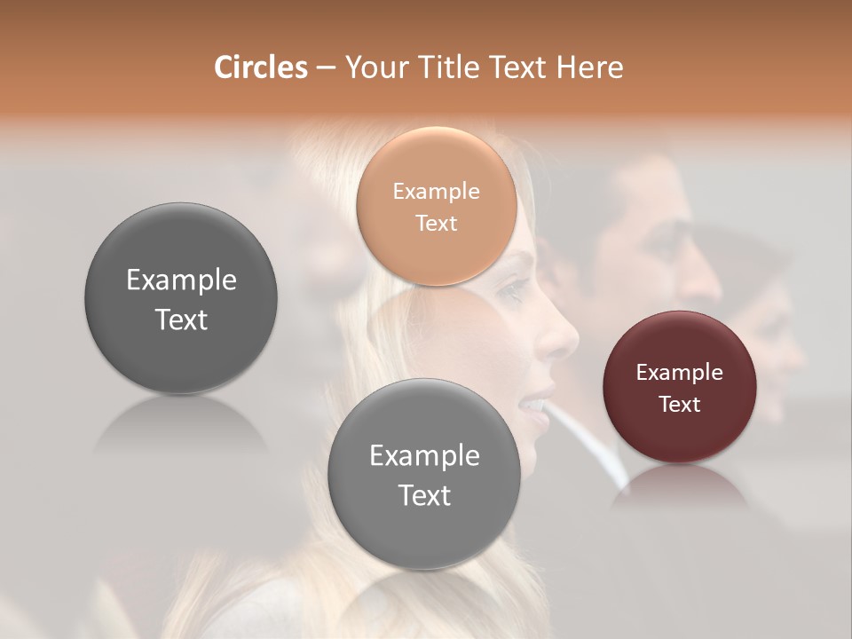 Business Team Sitting In A Meeting At Work PowerPoint Template