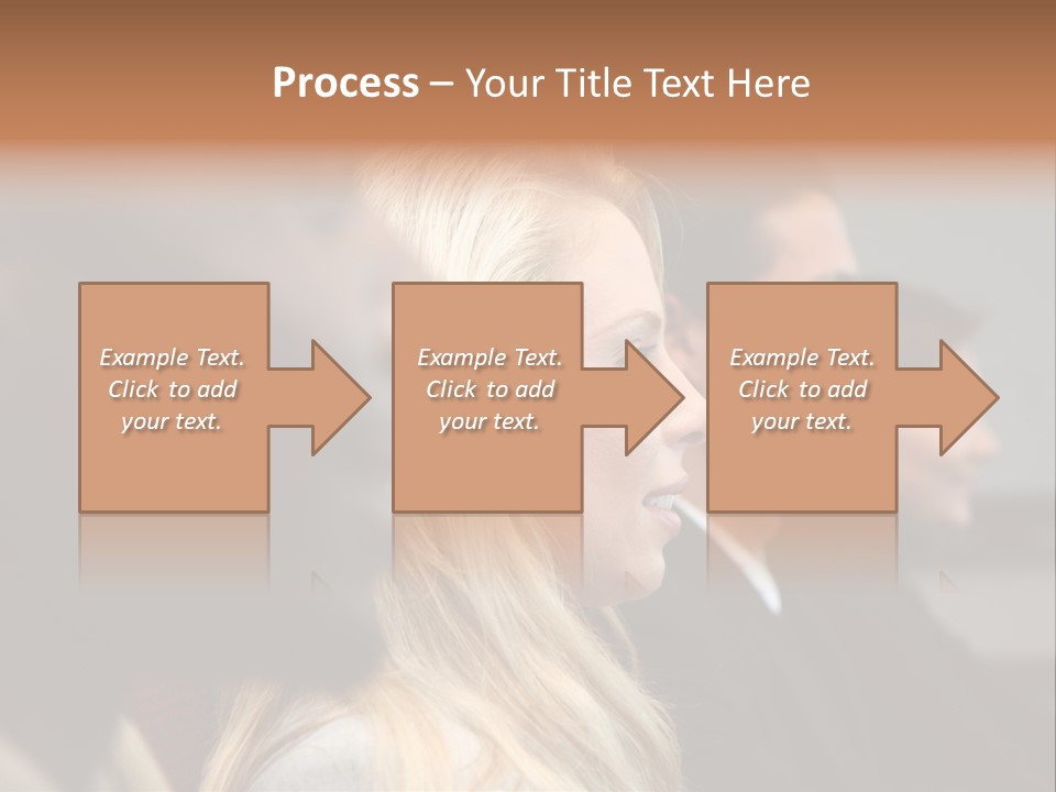 Business Team Sitting In A Meeting At Work PowerPoint Template