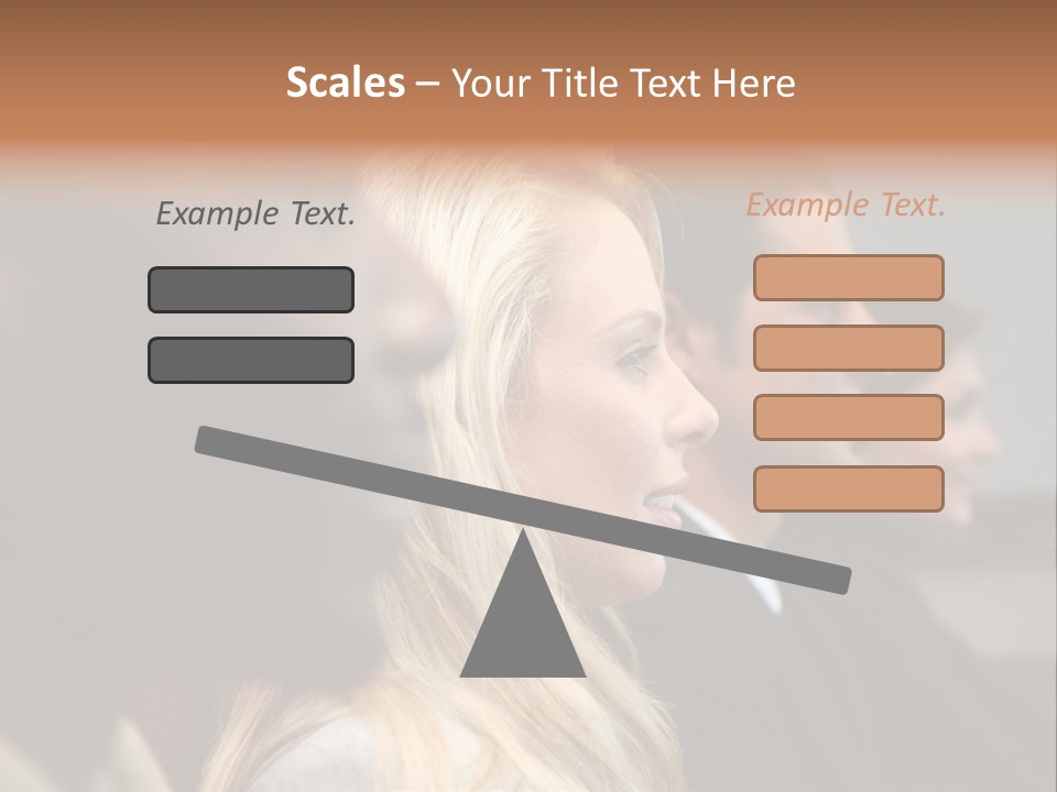 Business Team Sitting In A Meeting At Work PowerPoint Template