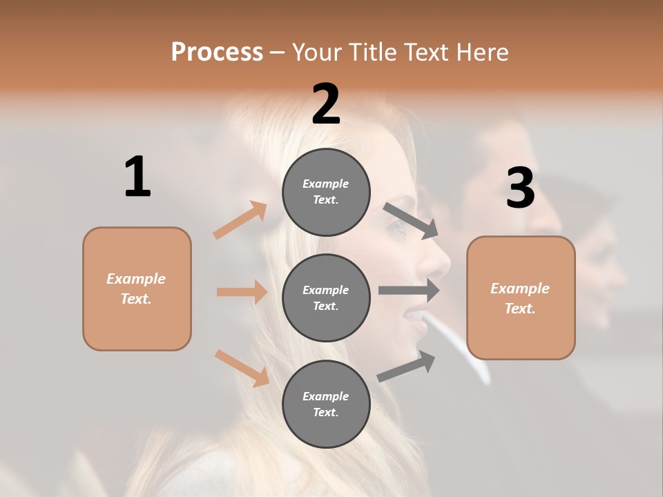 Business Team Sitting In A Meeting At Work PowerPoint Template
