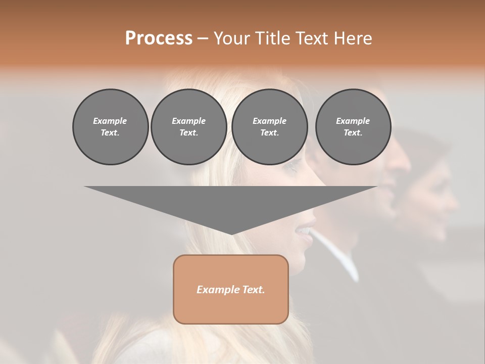 Business Team Sitting In A Meeting At Work PowerPoint Template