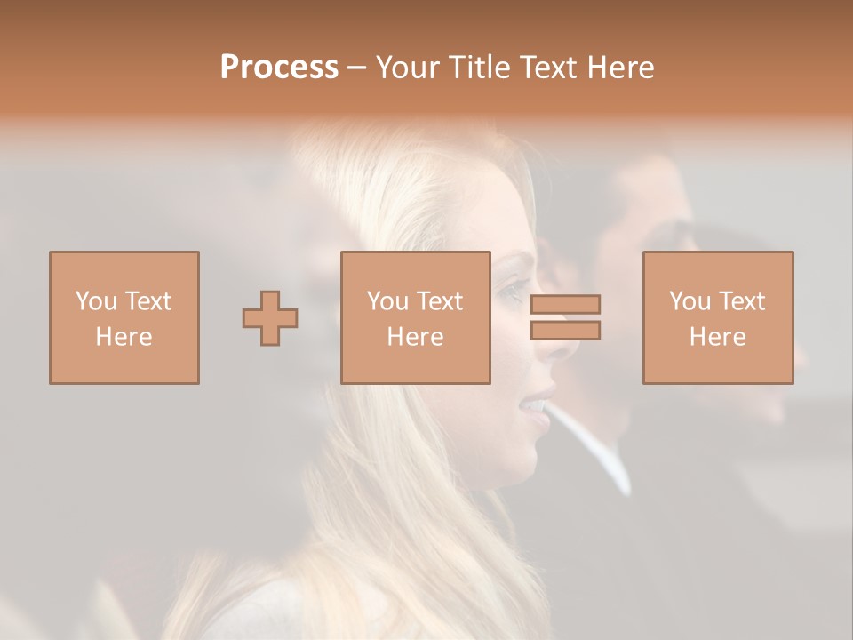 Business Team Sitting In A Meeting At Work PowerPoint Template