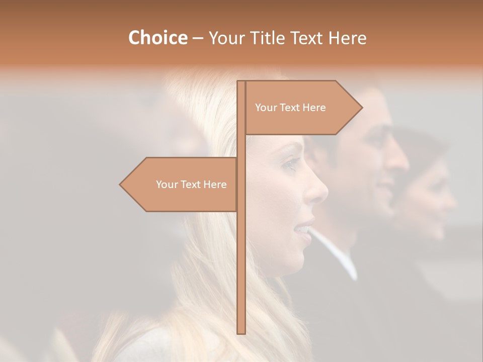 Business Team Sitting In A Meeting At Work PowerPoint Template