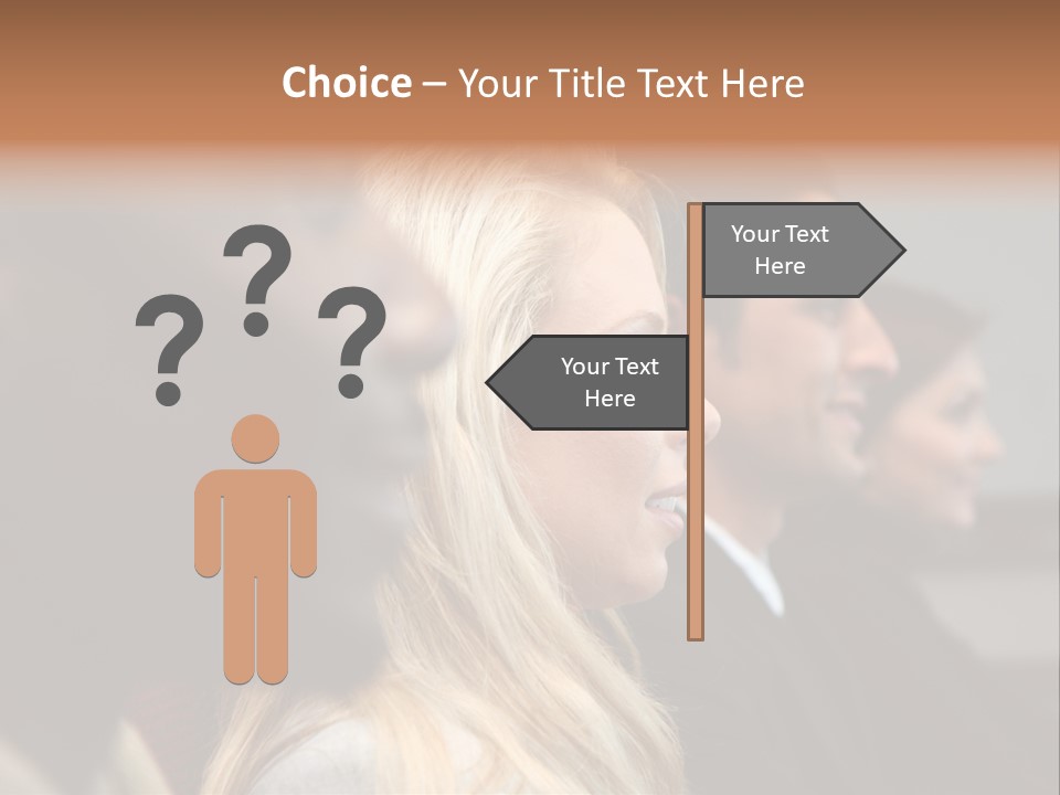 Business Team Sitting In A Meeting At Work PowerPoint Template