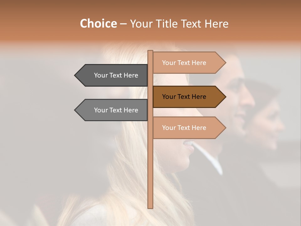 Business Team Sitting In A Meeting At Work PowerPoint Template