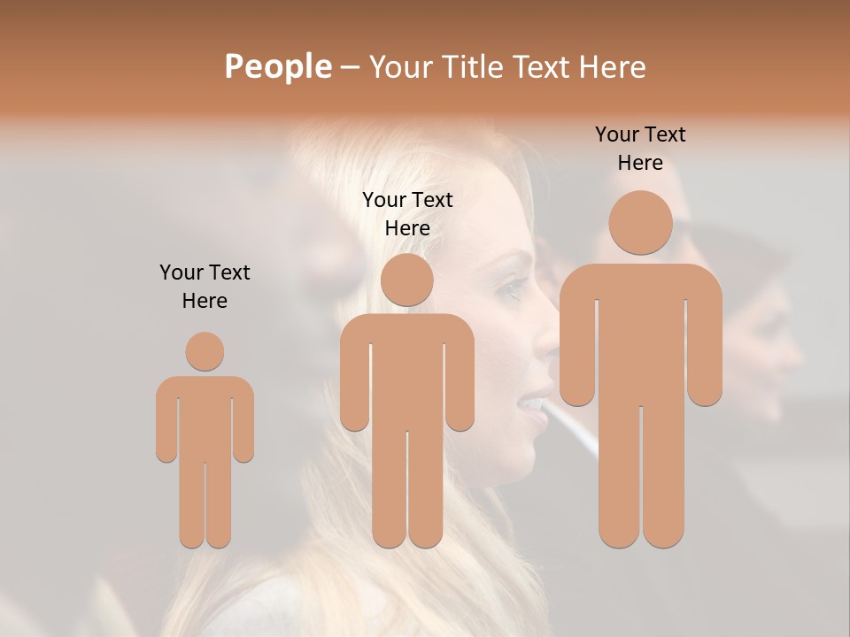 Business Team Sitting In A Meeting At Work PowerPoint Template