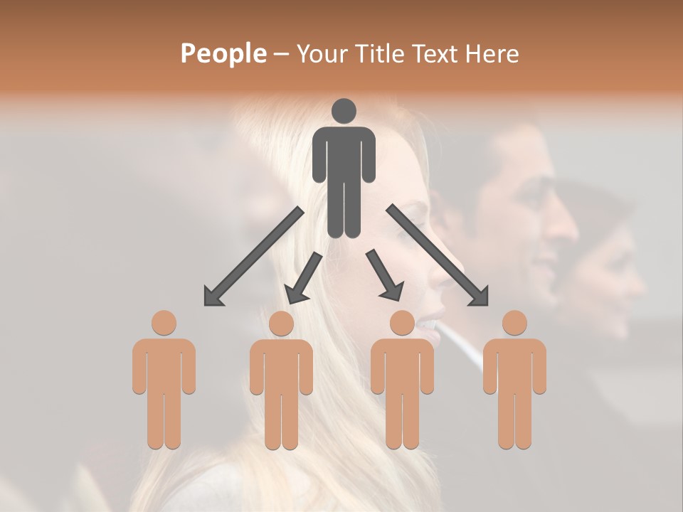 Business Team Sitting In A Meeting At Work PowerPoint Template