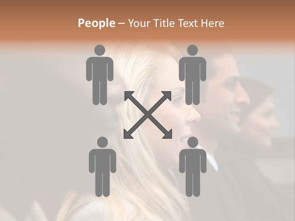 Business Team Sitting In A Meeting At Work PowerPoint Template