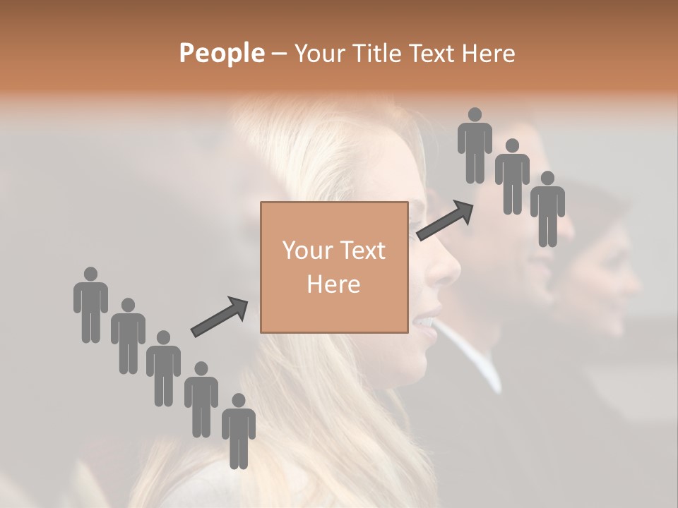 Business Team Sitting In A Meeting At Work PowerPoint Template