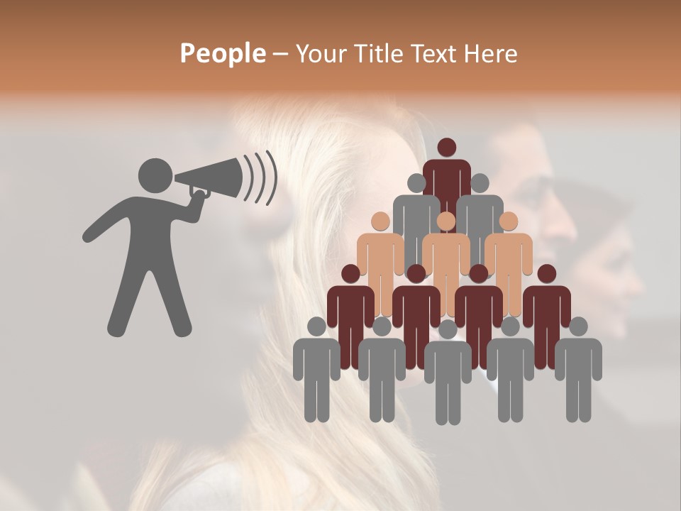 Business Team Sitting In A Meeting At Work PowerPoint Template