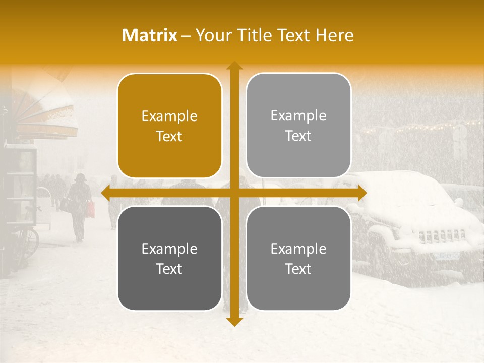 Snowy Street With Christmas Tree In Helsinki, Finland PowerPoint Template