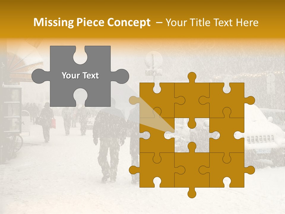 Snowy Street With Christmas Tree In Helsinki, Finland PowerPoint Template