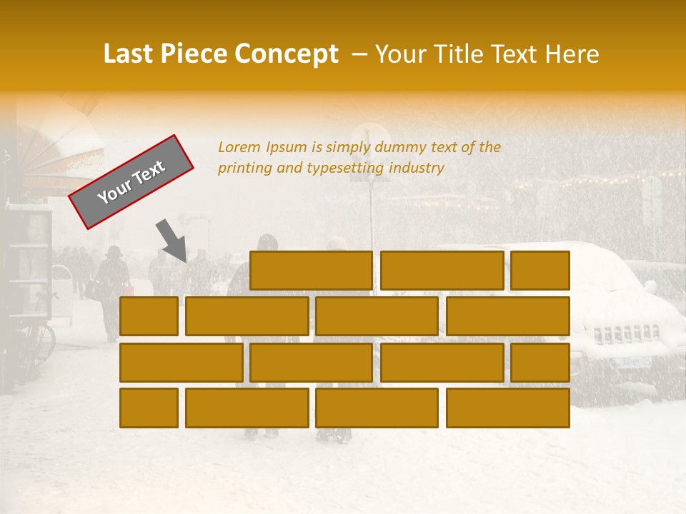 Snowy Street With Christmas Tree In Helsinki, Finland PowerPoint Template