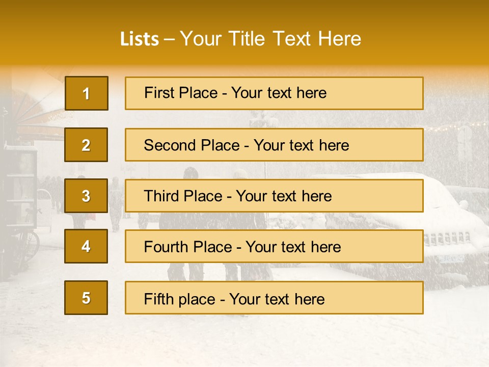 Snowy Street With Christmas Tree In Helsinki, Finland PowerPoint Template