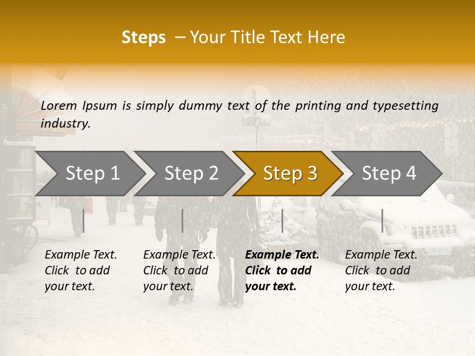 Snowy Street With Christmas Tree In Helsinki, Finland PowerPoint Template